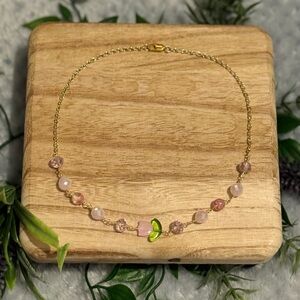 Pink Flower Tulip Choker